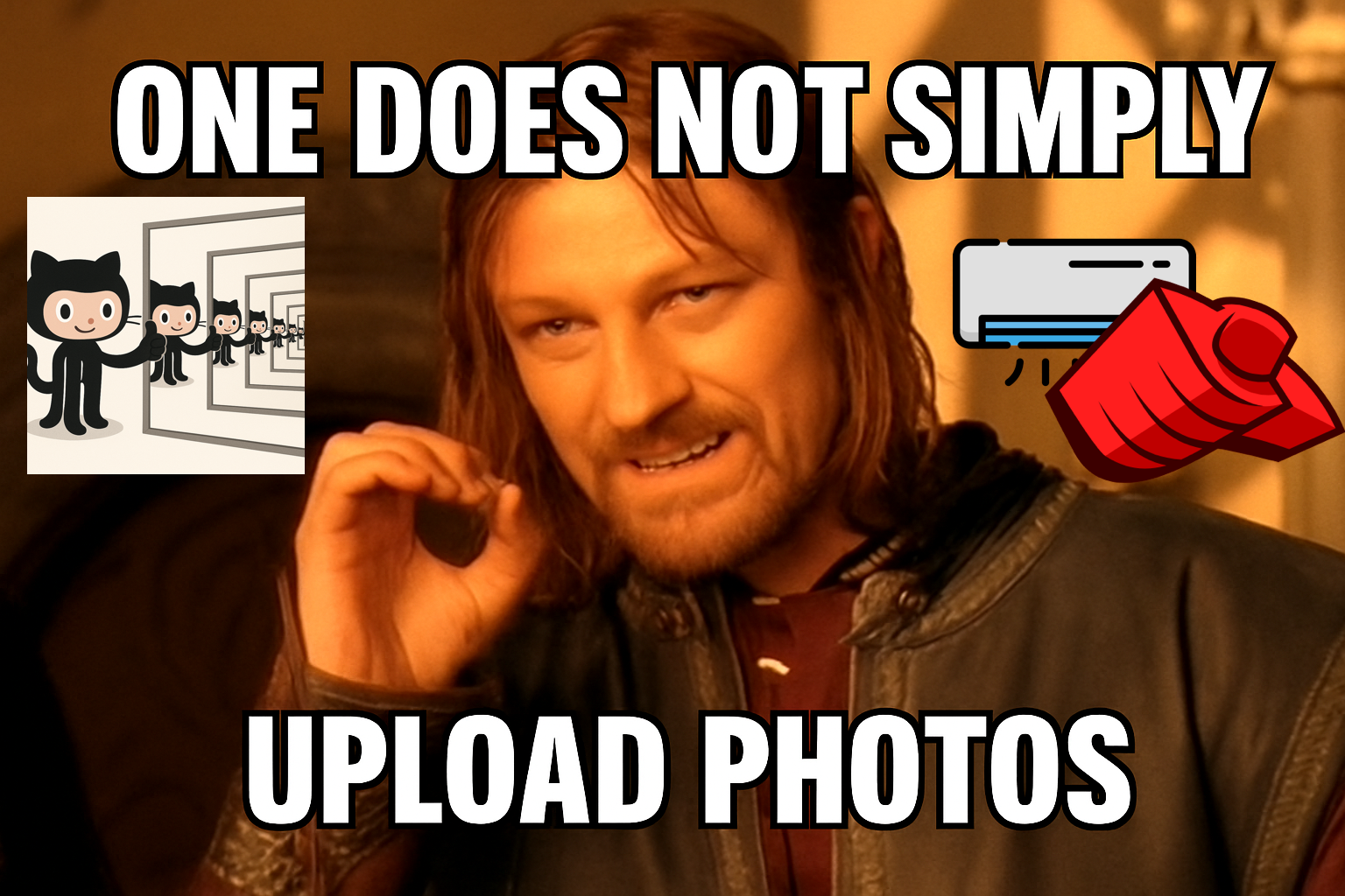 One Does Not Simply Upload Photos
